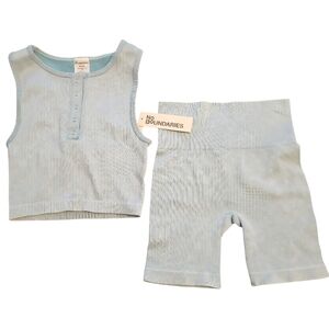 NWT No Boundaries Light Blue Athletic Shorts Set Size XS